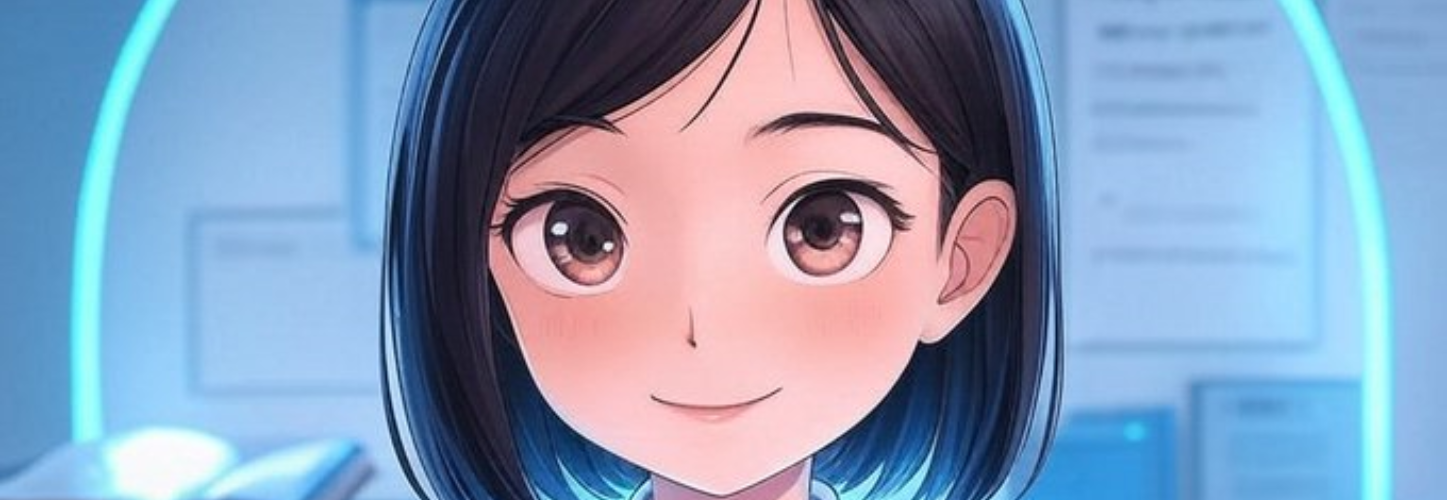 Close-up of the AI Lesson Planner Anime teachers face. The teacher is smiling and looking at the camera.